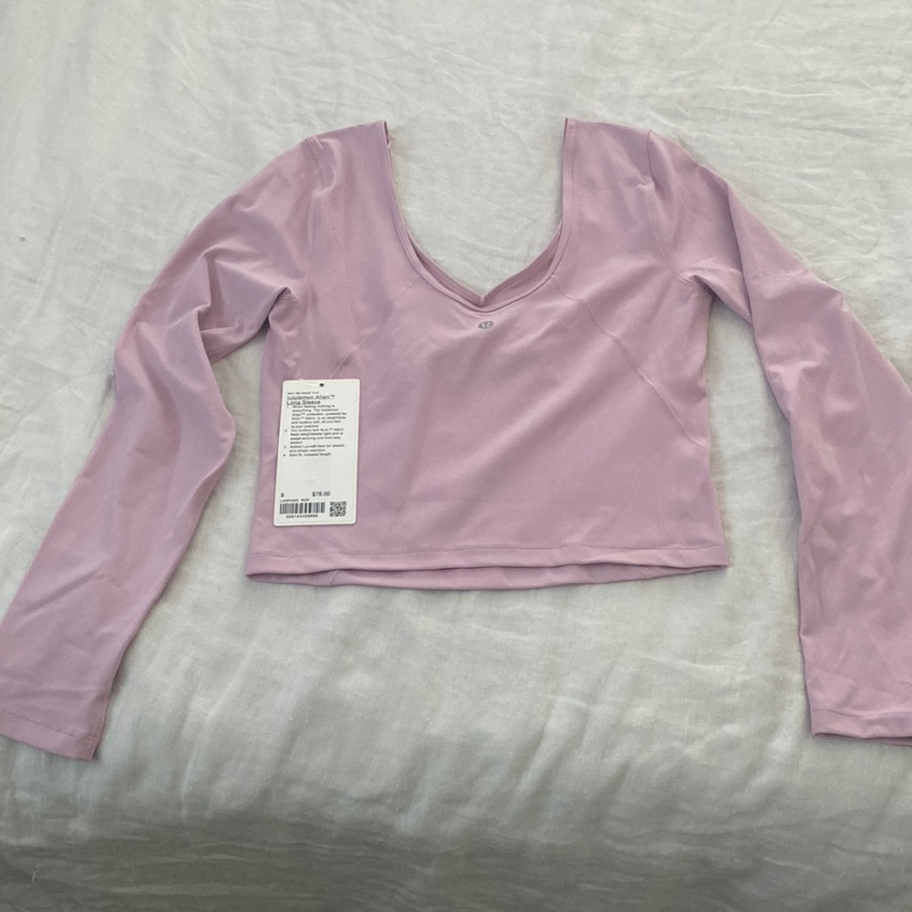 Lululemon align long sleeve crop with scoop neck.